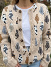 Charlotte™ | Bedruckter Kuschel-Cardigan