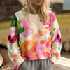 Ferrona | Mehrfarbiger Blumen-Tie-Dye-Pullover