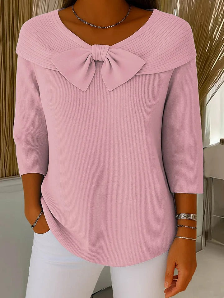 Tivella™ | Pullover mit Knoten und Rundhalsausschnitt