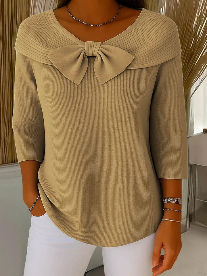 Tivella™ | Pullover mit Knoten und Rundhalsausschnitt