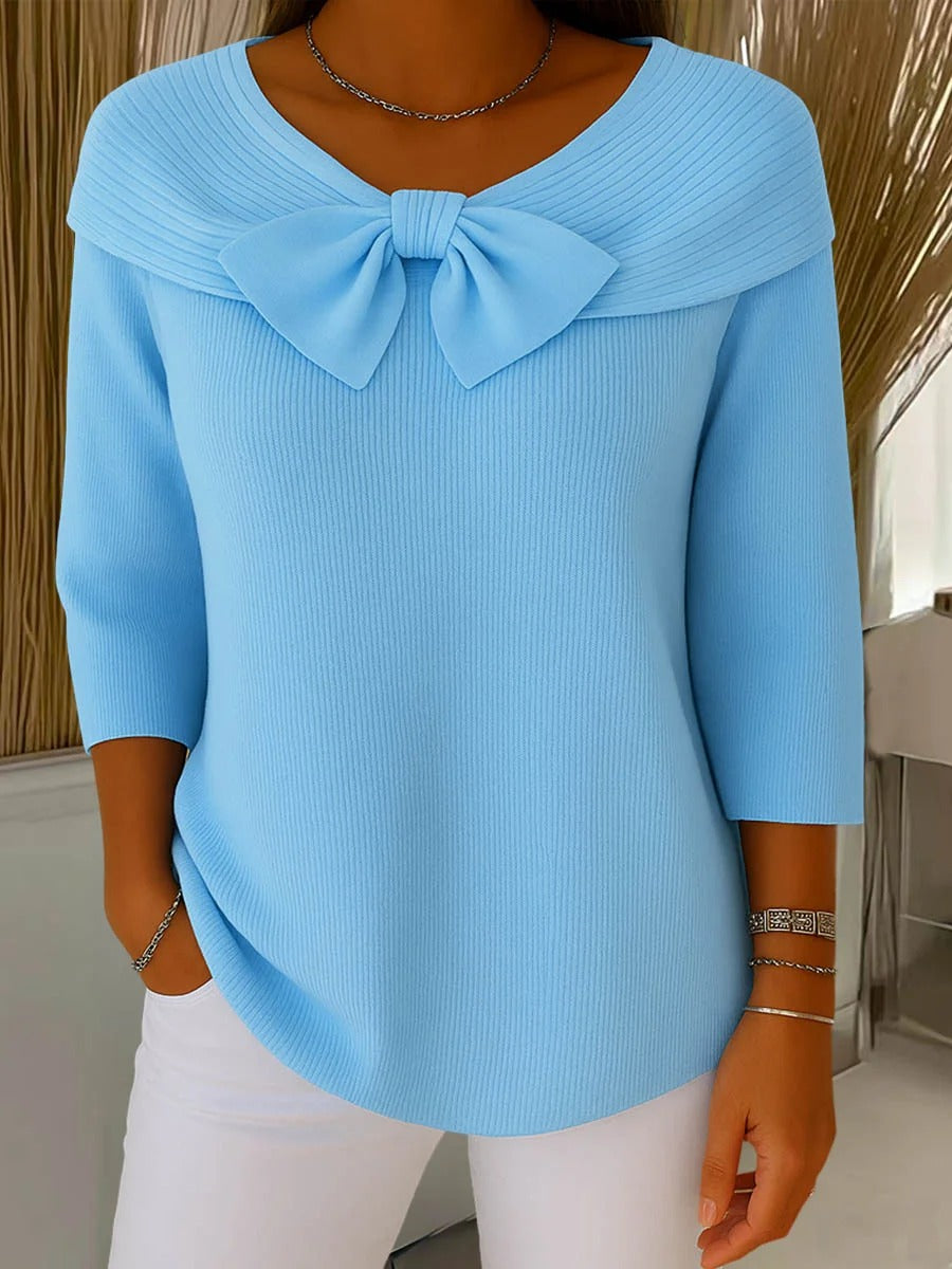Tivella™ | Pullover mit Knoten und Rundhalsausschnitt