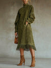 Matilda | Wildleder-Turtleneck-Kleid