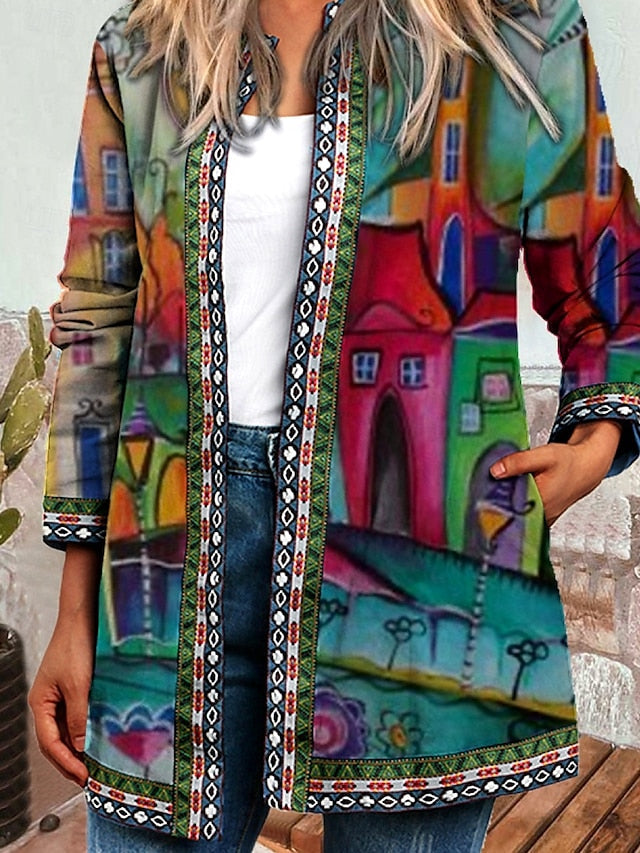 Briony™ | Gepatchte Steppjacke mit Blumenmuster