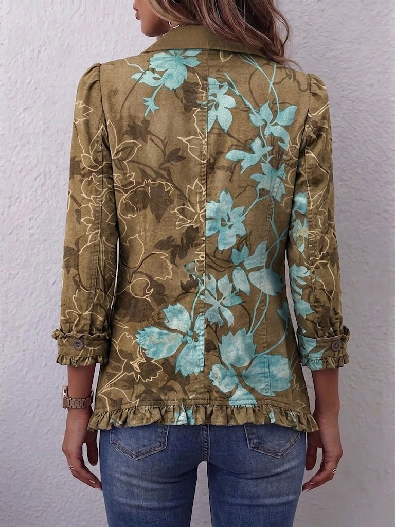 Sundara™ | Vintage Boho Rüschensakko im Farbverlauf