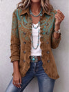 Goldenridge™ | Bedruckte Paisley-Jacke mit Rüschen
