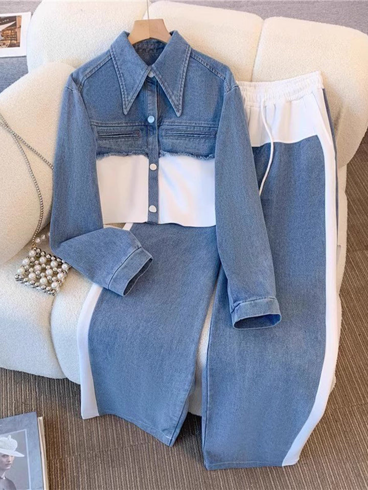 Holbrook™ | Farbblockierte cropped Jacke und weite Hosen