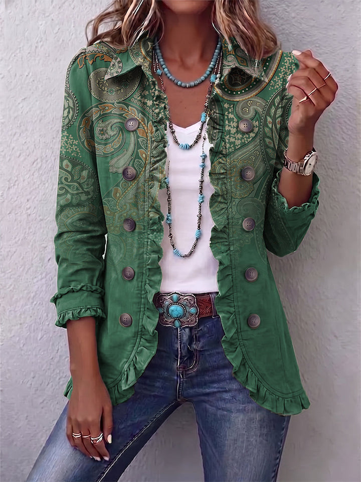 Jemara™ | Rüschjacke mit Paisley-Druck im Boho-Stil