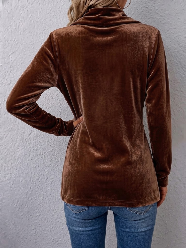 Holliwell™ | Offene Langarmjacke mit vintage Knopfakzent