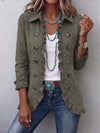 Kamberly™ | Boho-Chic Blumen Utility Jacke mit Rüschen