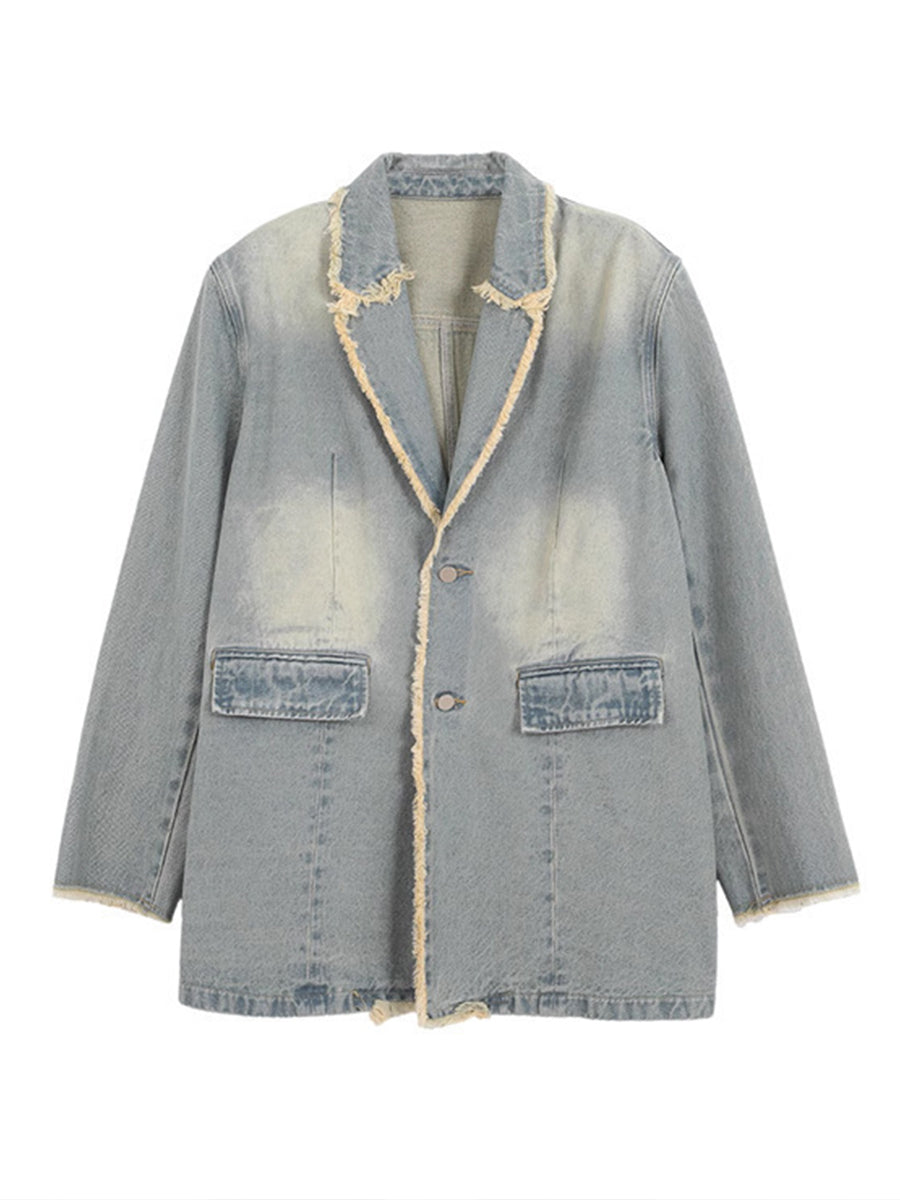 Dionne™ | Übergroße Vintage-Blazer mit rohen Kanten