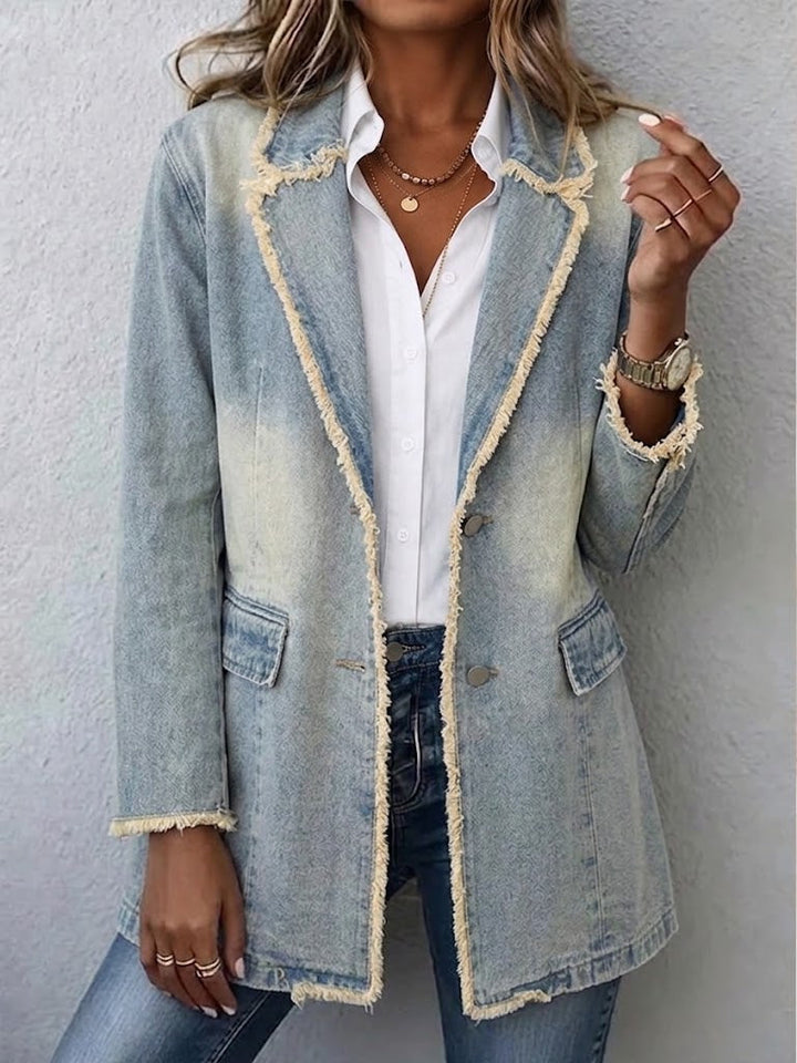 Dionne™ | Übergroße Vintage-Blazer mit rohen Kanten