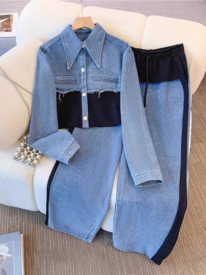 Holbrook™ | Farbblockierte cropped Jacke und weite Hosen