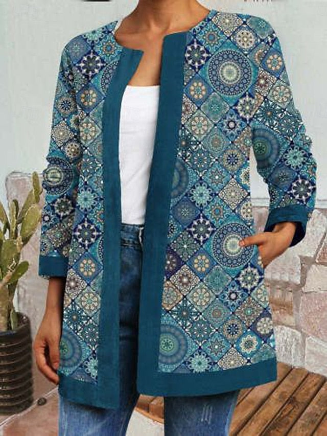 Briony™ | Gepatchte Steppjacke mit Blumenmuster